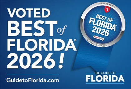 Voted Best of Florida 2026 badge, presented by Guide to Florida