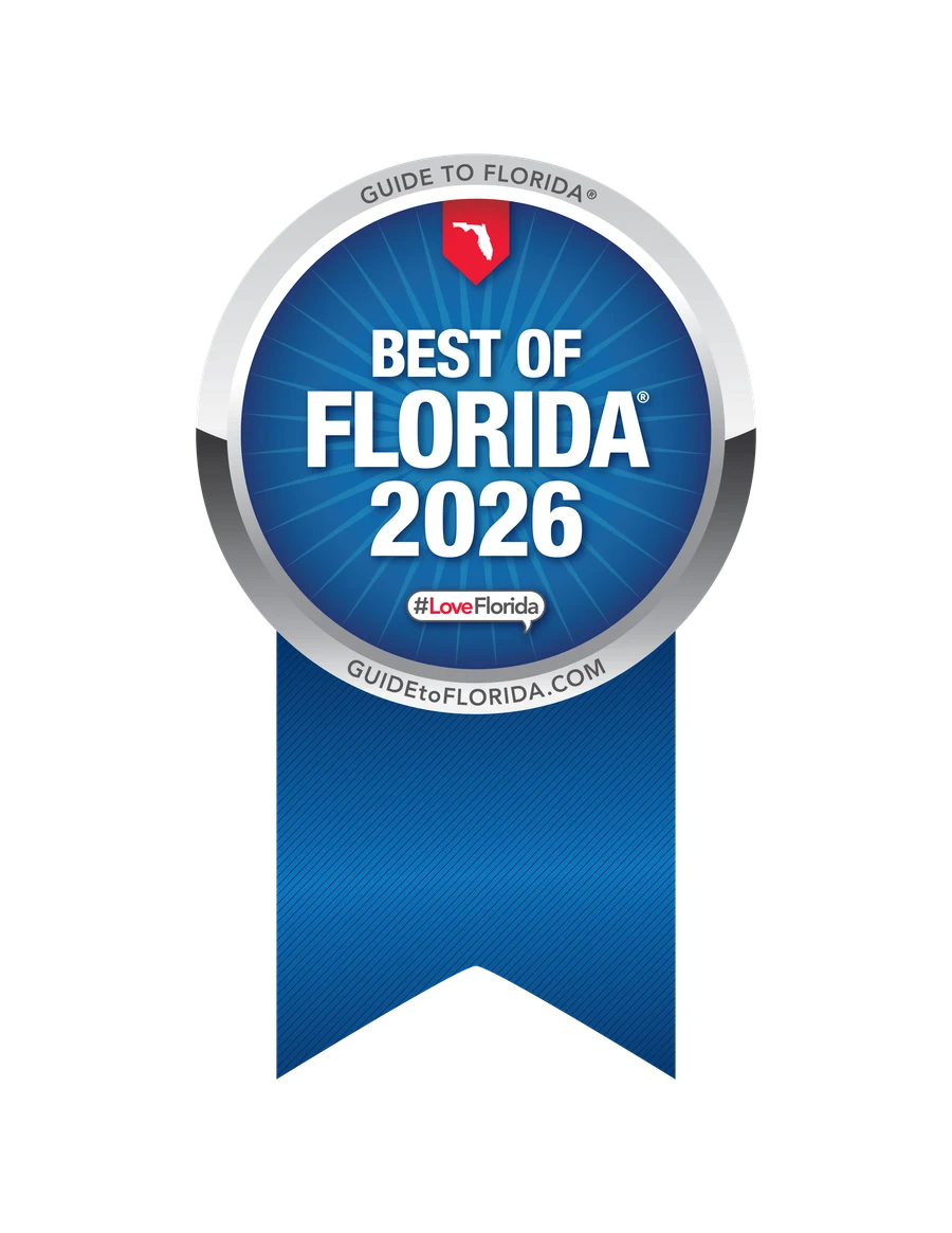 Voted Best of Florida 2026 badge, presented by Guide to Florida