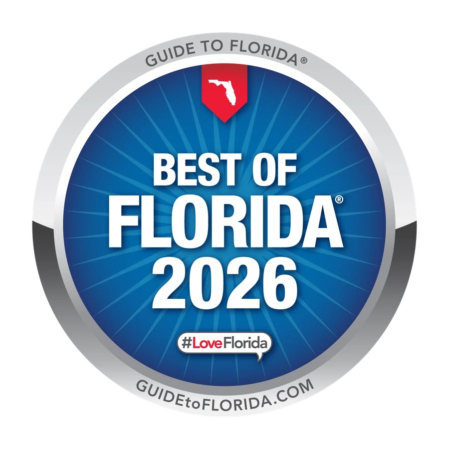 Voted Best of Florida 2026 badge, presented by Guide to Florida